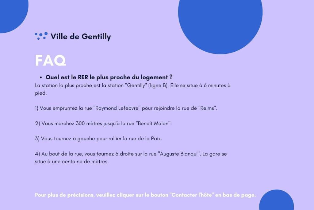 Appartement Cosy Au Calme, Proche De Paris Et Du Rer B Gentilly Buitenkant foto