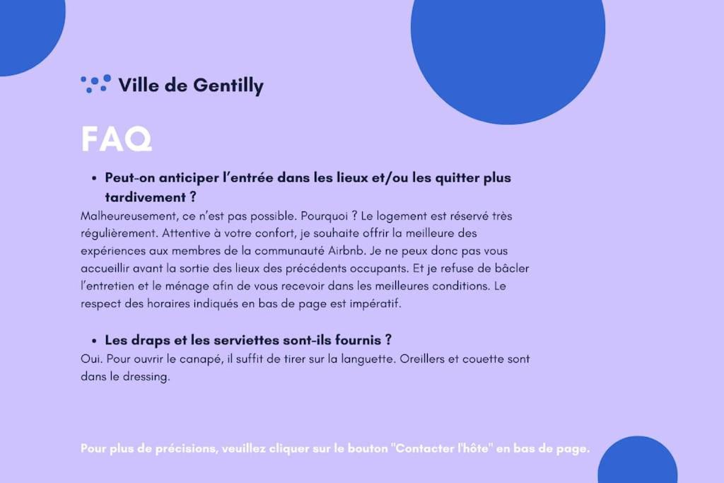 Appartement Cosy Au Calme, Proche De Paris Et Du Rer B Gentilly Buitenkant foto